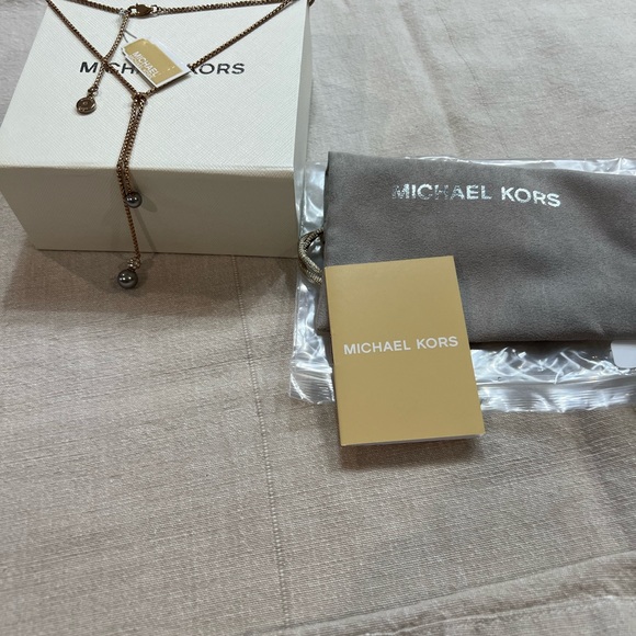 Michael Kors Rose Gold Y Necklace - Picture 4 of 6